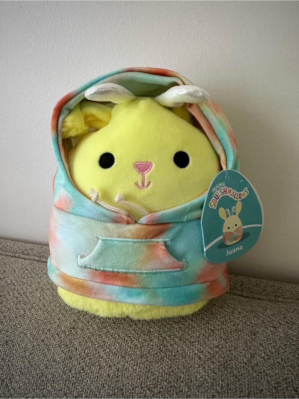 Squishmallows 2025 Tie Dye Hoodie Squad 8" Juana the Jackalope Plush Doll